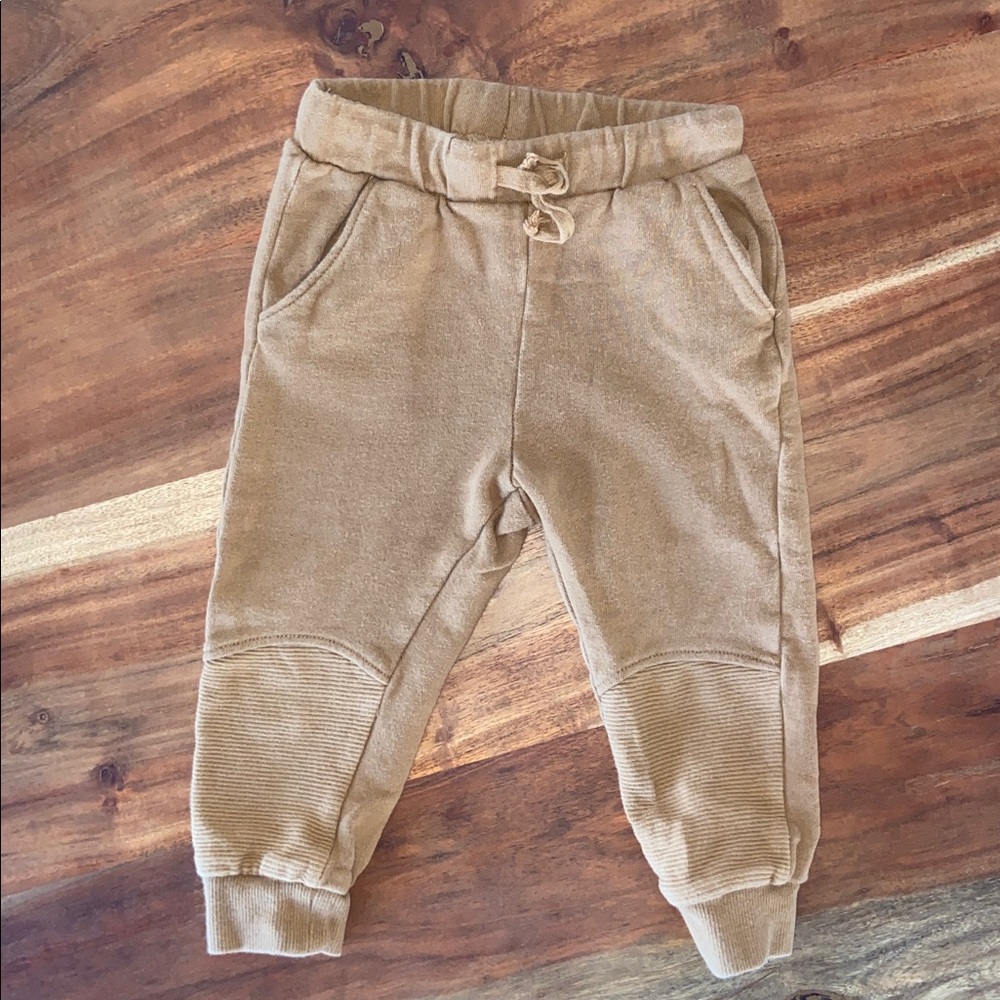 H&M baby boy khaki sweat suit pants and hoodie sweatshirt set 18 months - Picture 5 of 15
